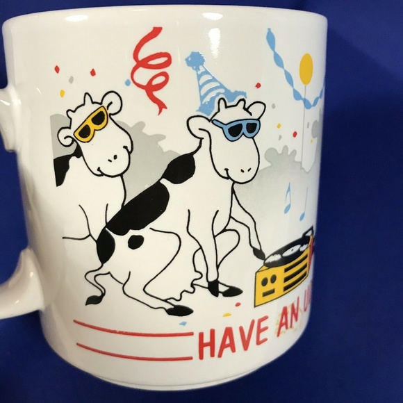 Cow Udderly Fantastic Birthday Mug Party Cup Gift - Picture 3 of 8